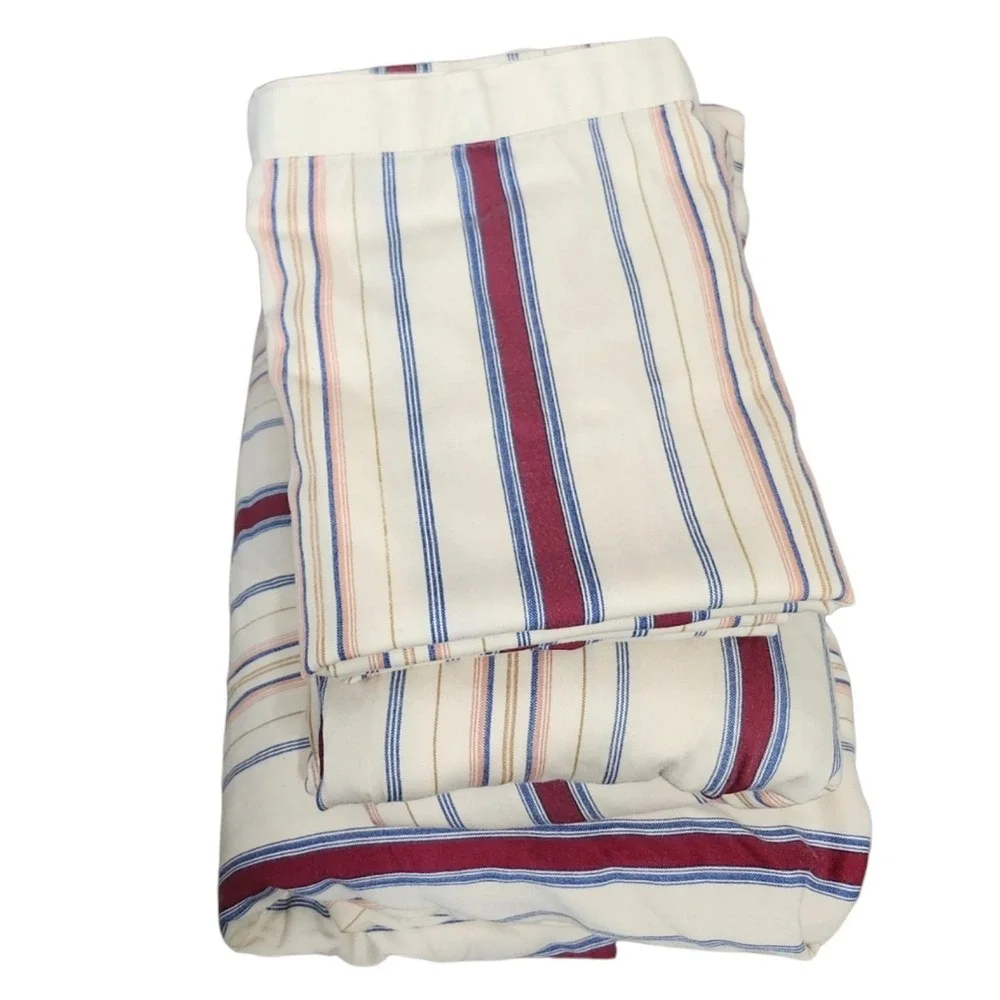 Chaps Home Casablanca King Sheet Set Multi Stripe 100% Cotton 4pc Discontinued